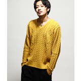 16MUSTARD | Vネックニット メンズメンズファッション 秋 | ZIP CLOTHING STORE