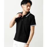 18ラインブラック×ホワイト | ポロシャツ メンズ ゴルフウェア | ZIP CLOTHING STORE