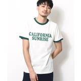 A093WHITE×GREEN | Tシャツ メンズ クルーネック | ZIP CLOTHING STORE