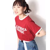 A041RED×WHITE | Tシャツ メンズ クルーネック | ZIP CLOTHING STORE