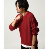 4D/RED | クルーネックニット メンズ セーター | ZIP CLOTHING STORE