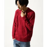 18D/RED | ニットセーター メンズ レディース | ZIP CLOTHING STORE