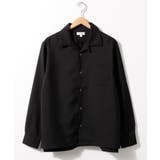 1ブラック | ポリトロ長袖オープンカラーシャツ【160201bn】 | Nilway