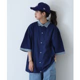 097ネイビー×ブルー | シャツ メンズ カジュアルシャツ | ZIP CLOTHING STORE