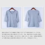 vネックニットTシャツ 半袖カットソー サマーニット | ZNEWMARK  | 詳細画像26 