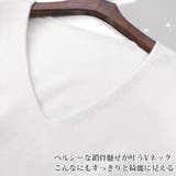 vネックニットTシャツ 半袖カットソー サマーニット | ZNEWMARK  | 詳細画像3 