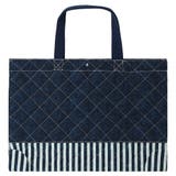 ストライプデニム地 レッスンバッグ キルティング | zooland | 詳細画像3 