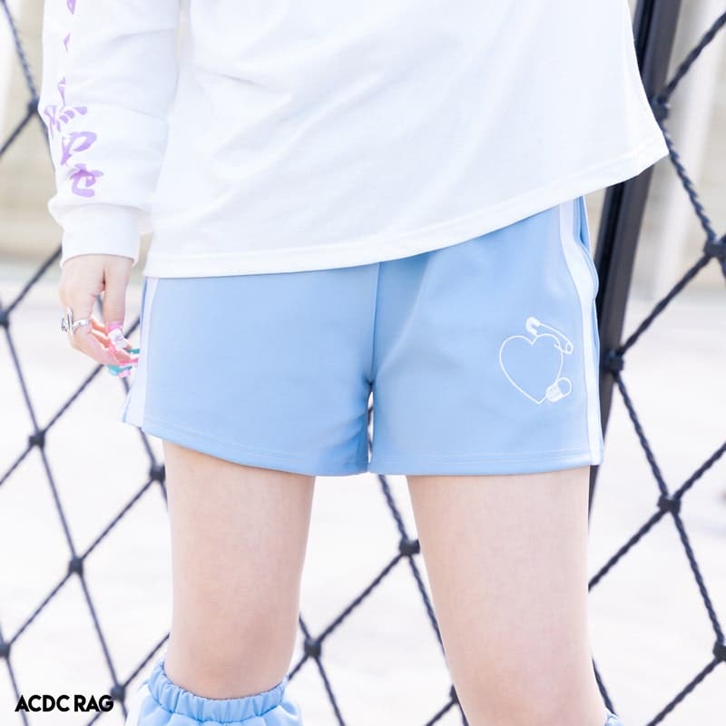 安心 ジャージショートパンツ パステルブルー[品番：ACDW0002620