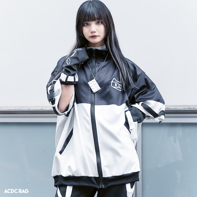 絶対的な信頼 半袖]ドットネコ BK[品番：ACDW0002739 ジャージジャケット トップス