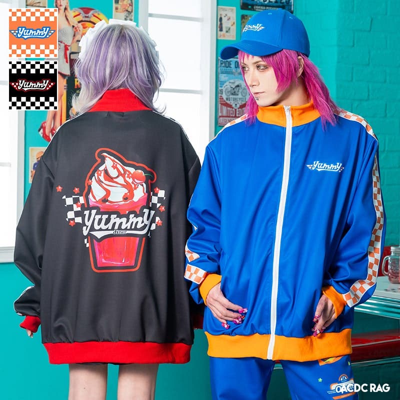 yumi様　ダブルスタンダード　配色ラインショートジャージブルゾン jr-547-128_0.jpg