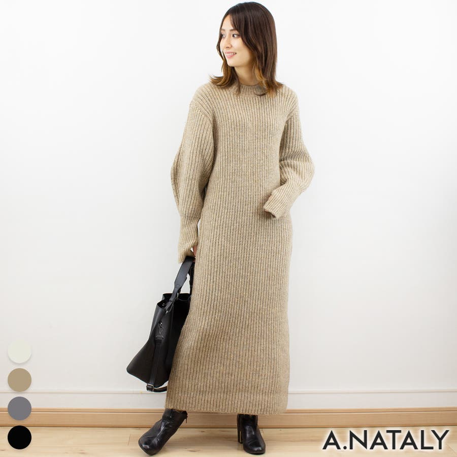 エアーヤーンニットワンピース[品番：ACTW0004175]｜A.NATALY