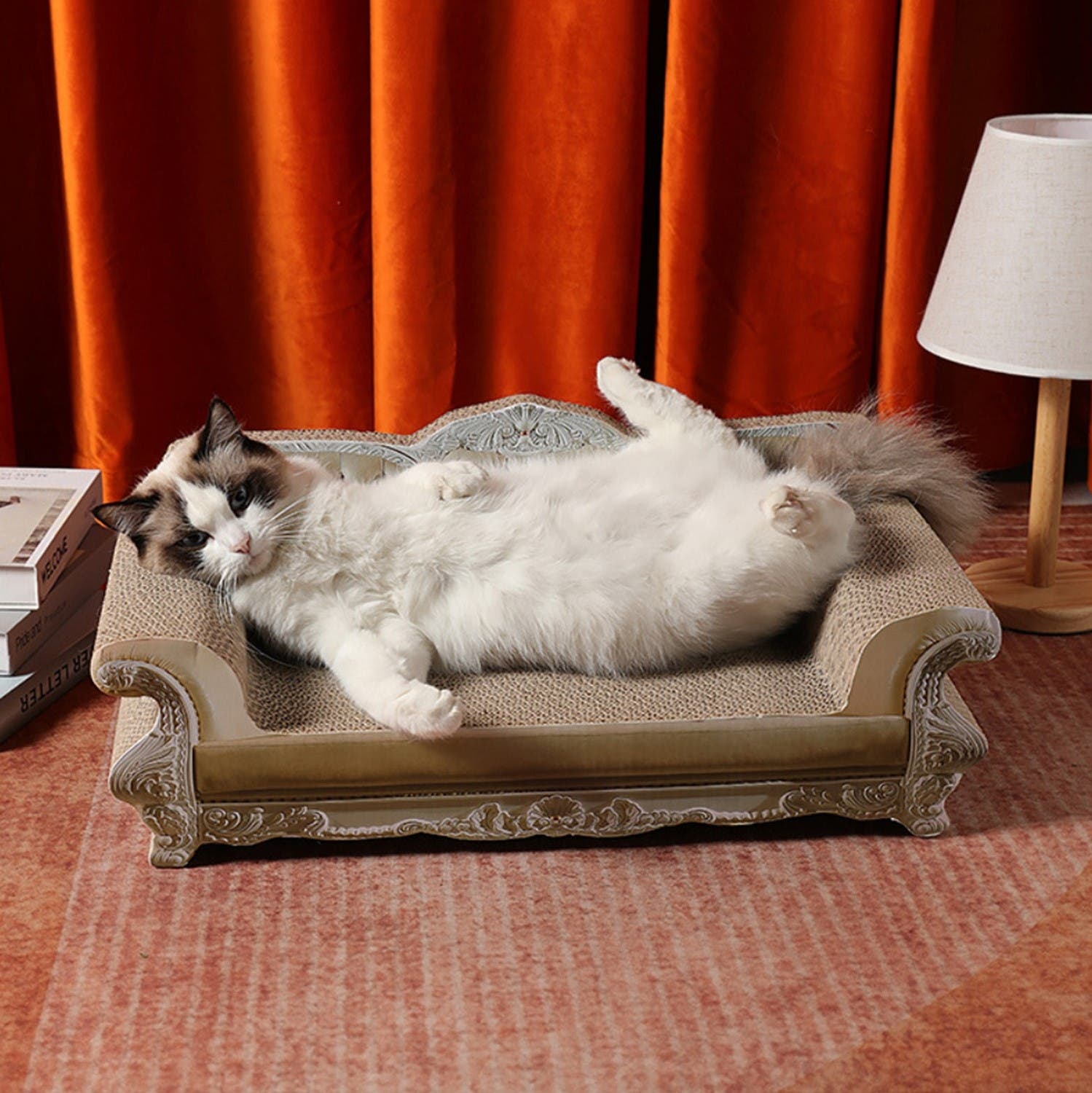 【萌可愛い】スイカ型爪とぎベッド 耐久性抜群 猫用ソファ・キャットハウス一体型 萌可愛い】スイカ型爪とぎベッド 耐久性抜群 猫用ソファ