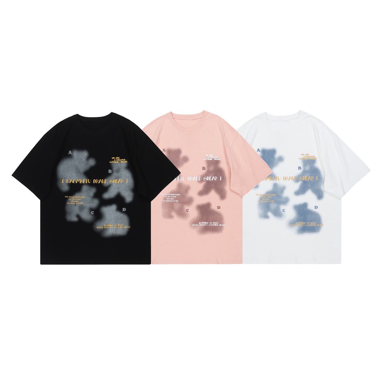 Tシャツ 古着風フロントプリントビッグTEE 半袖ビッグTシャツ[品番 