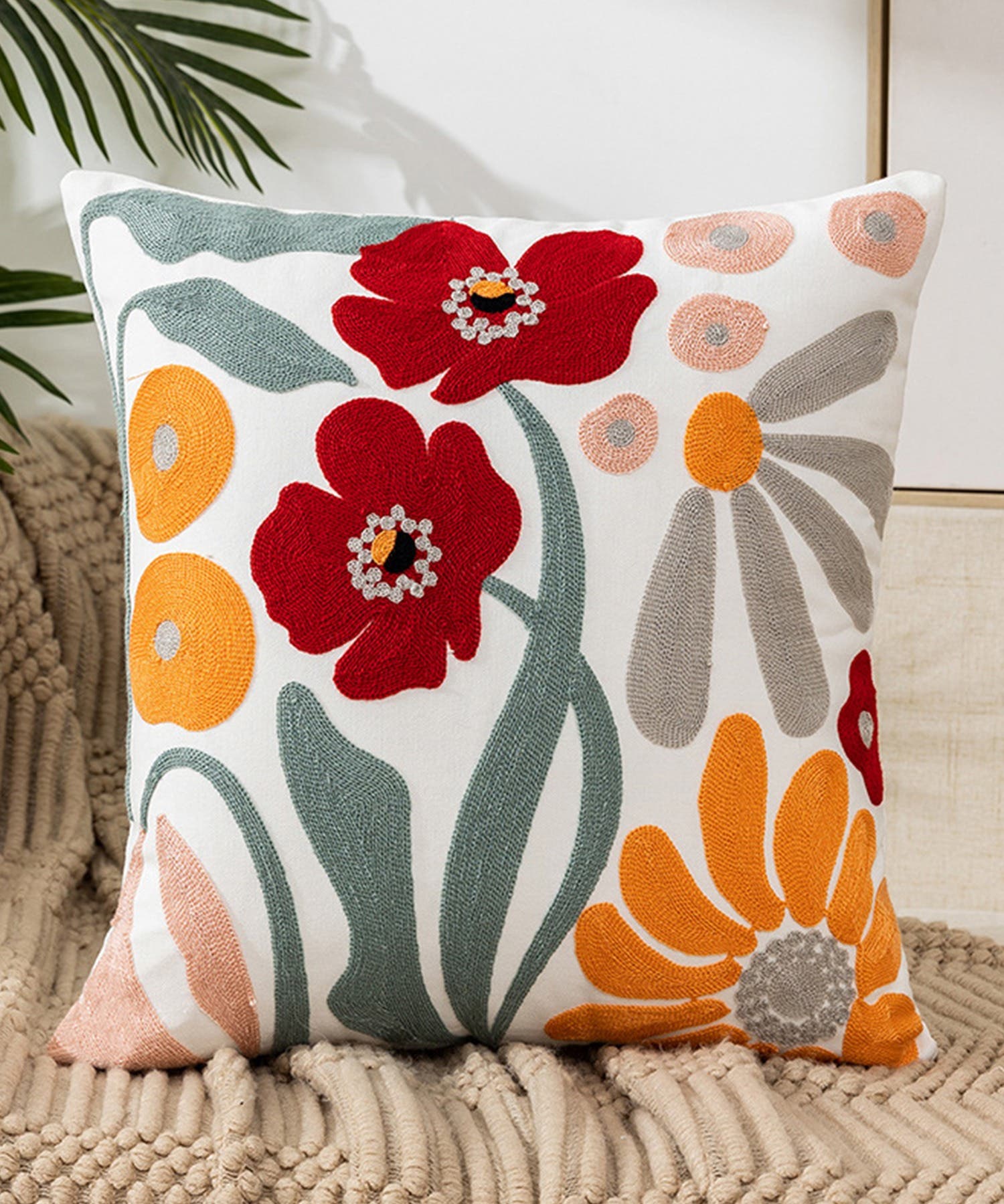 aimoha home立体感刺繍クッションカバー[品番：XT000010099]｜aimoha
