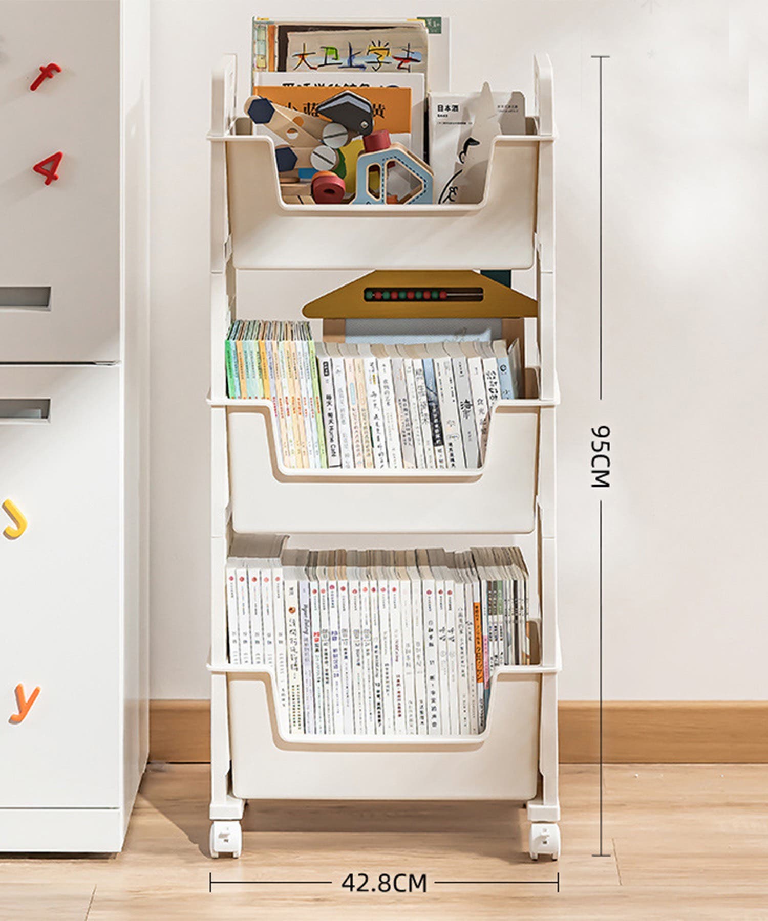 可動式 大容量本棚書類棚 収納棚 韓国インテリア[品番：XT000009966