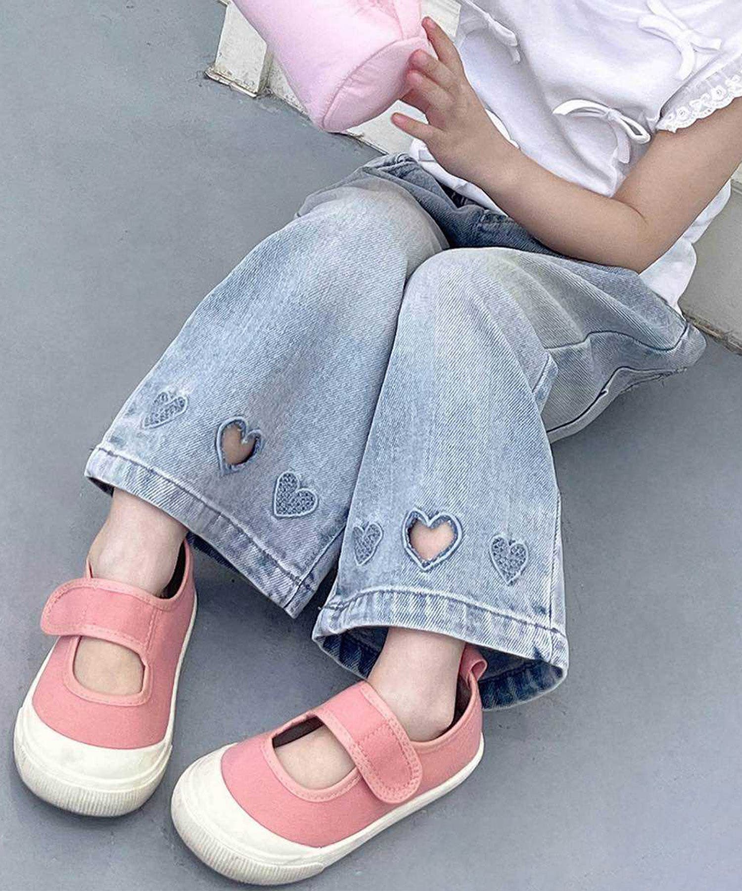 aimoha-KIDS-】刺繍デニムパンツ[品番：XT000013507]｜aimoha kids
