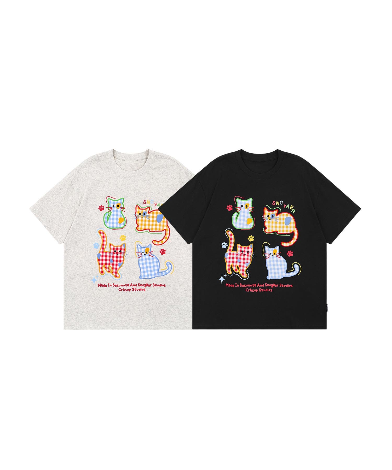 チェックキャットTシャツ[品番：XT000013700]｜HOOK（フック）｜メンズ