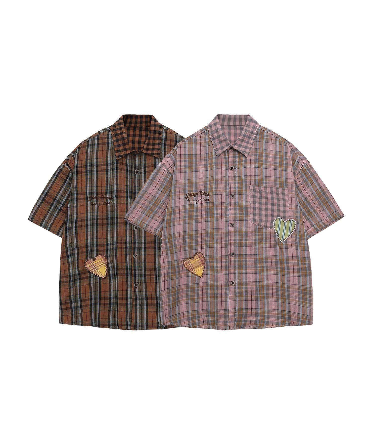 ハートワッペンチェックシャツ[品番：XT000013703]｜HOOK（フック