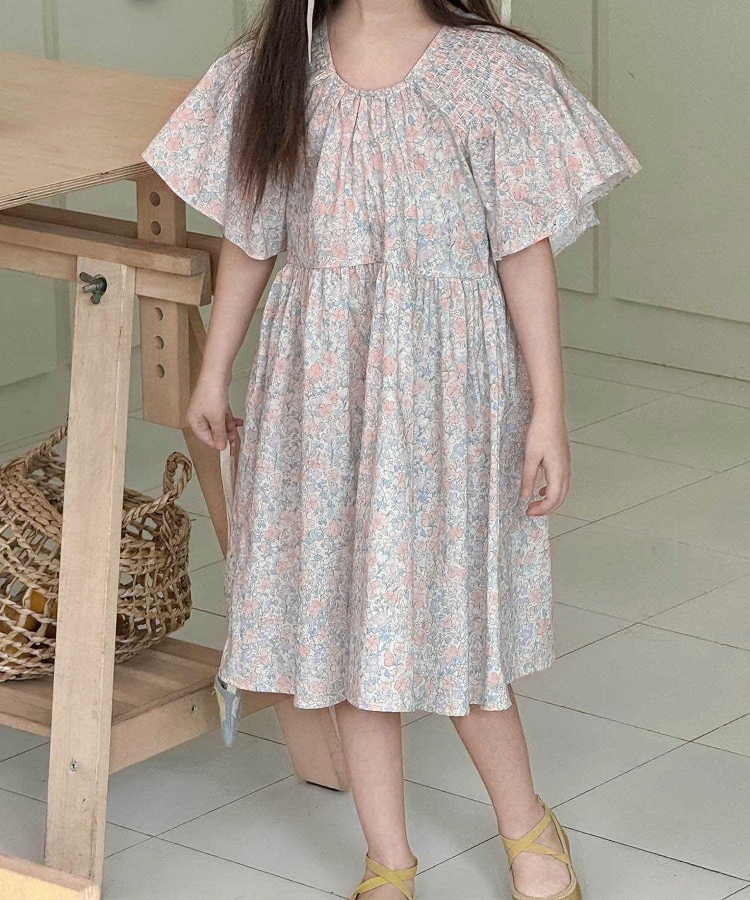 フラワープリントフレアワンピース[品番：XT000013632]｜aimoha