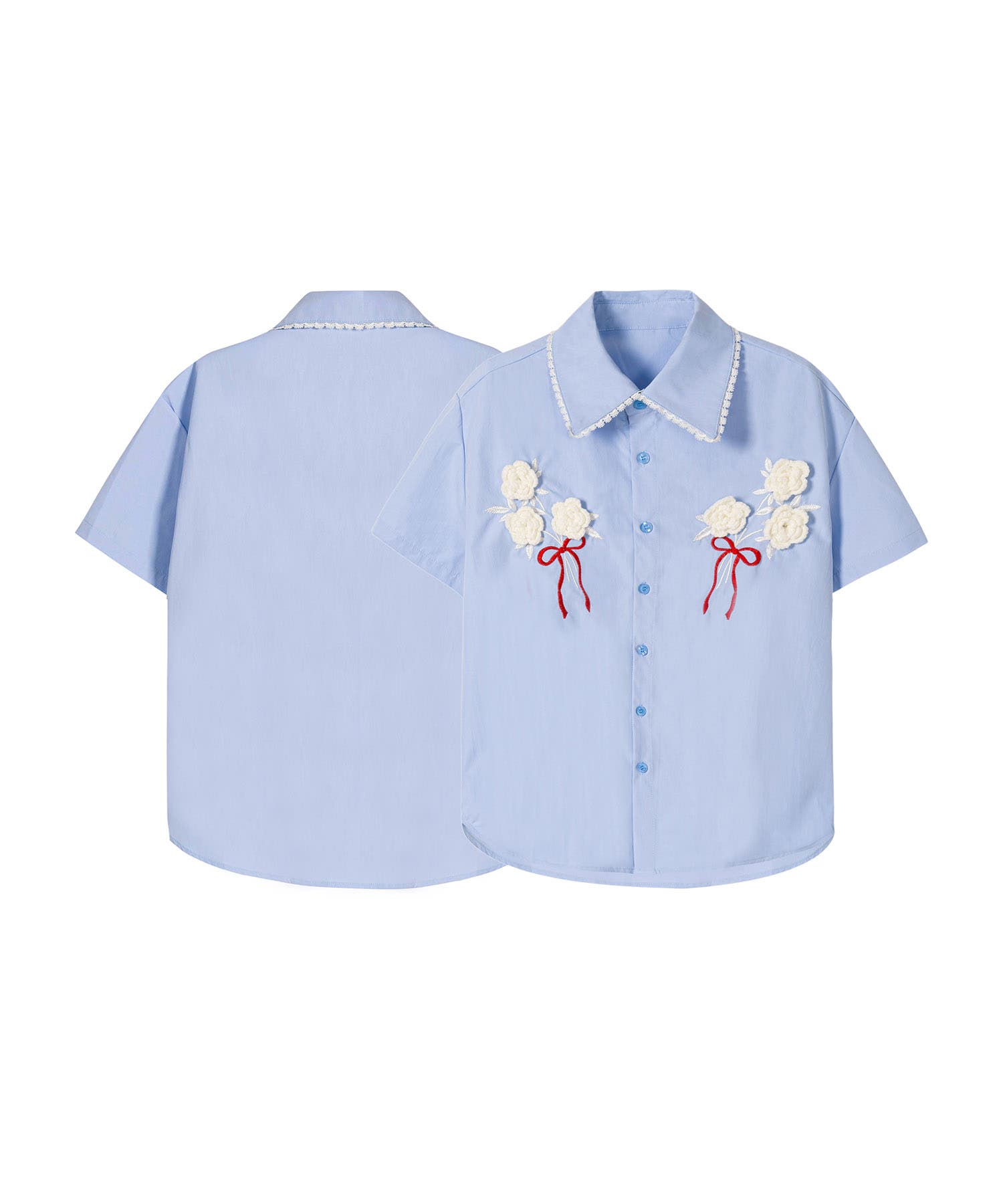【HOOK】for girls 　配色巻きロックフリルポロシャツ セール】【HOOK】for girls 配色巻きロックフリルポロシャツ