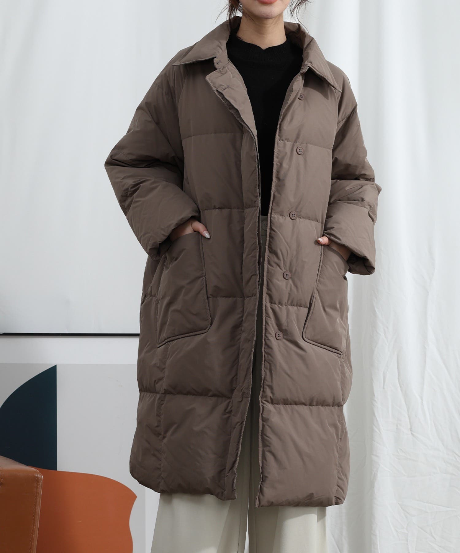 ジャケット・アウター TAKANO Banico】襟つきロングダウンジャケット[品番：XT000011296]｜aimoha