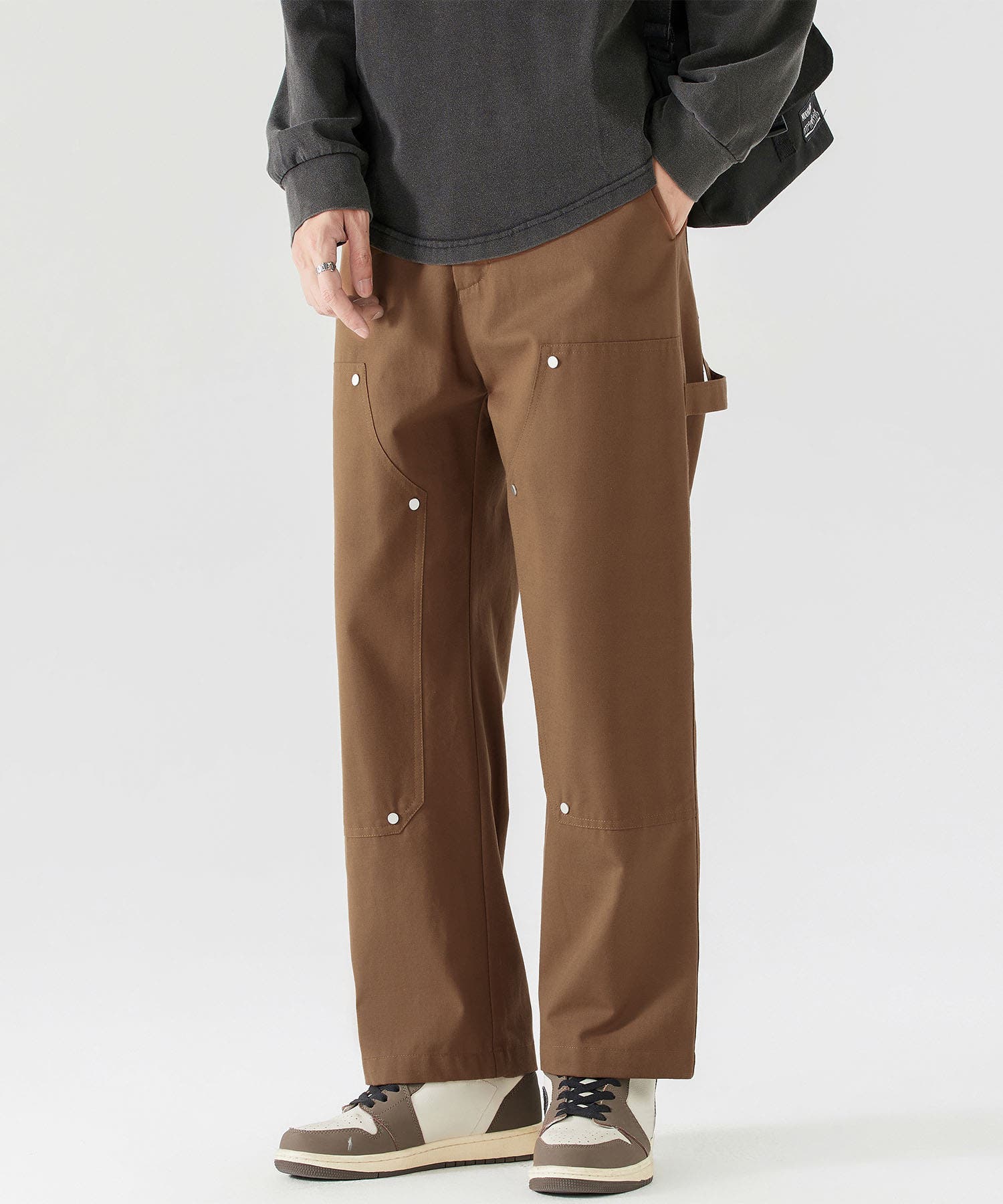 スタッズデザイン ダブルニーワークパンツ Studded[品番：XT000014984