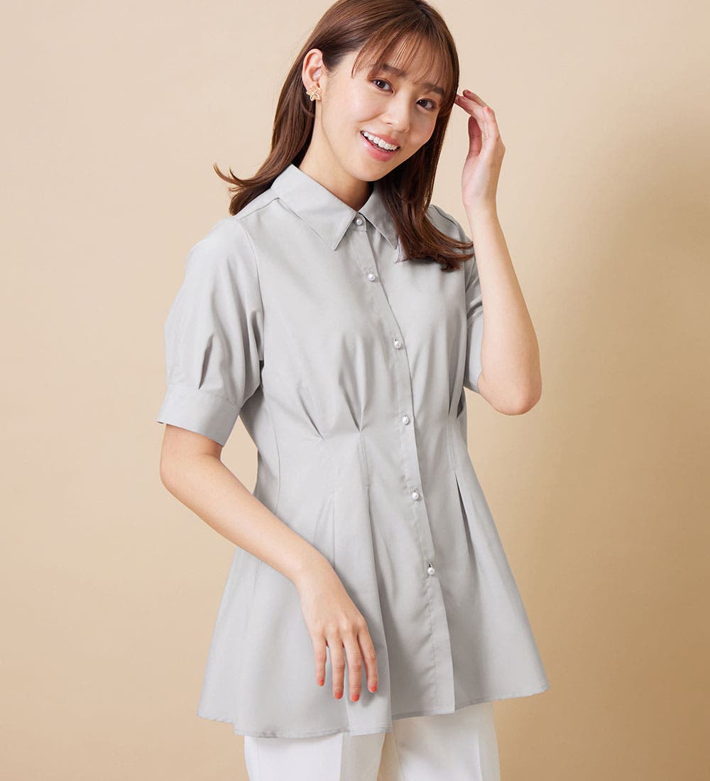 チュニック風ブラウス （アクアガール）美品 楽天市場】【小倉優子さん着用】【新色追加】バックフレア