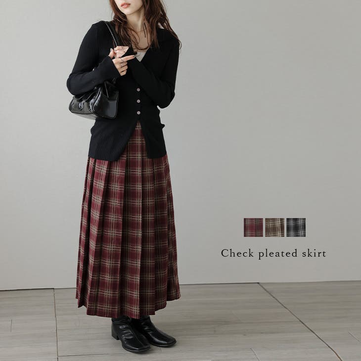 【美品】未使用品　BLAMINK 今季SS プリーツスカート36 コットンボックスプリーツスカート 7924－299－0450