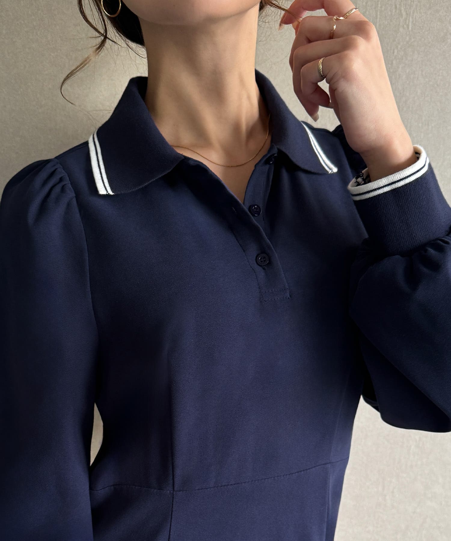 ピーチスキンポロシャツマーメイドワンピース[品番：AMTW0011449