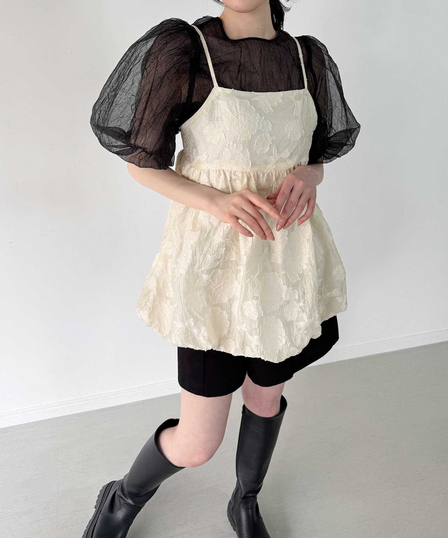 シアージャガードペプラムビスチェ[品番：AMTW0012376]｜JUNOAH