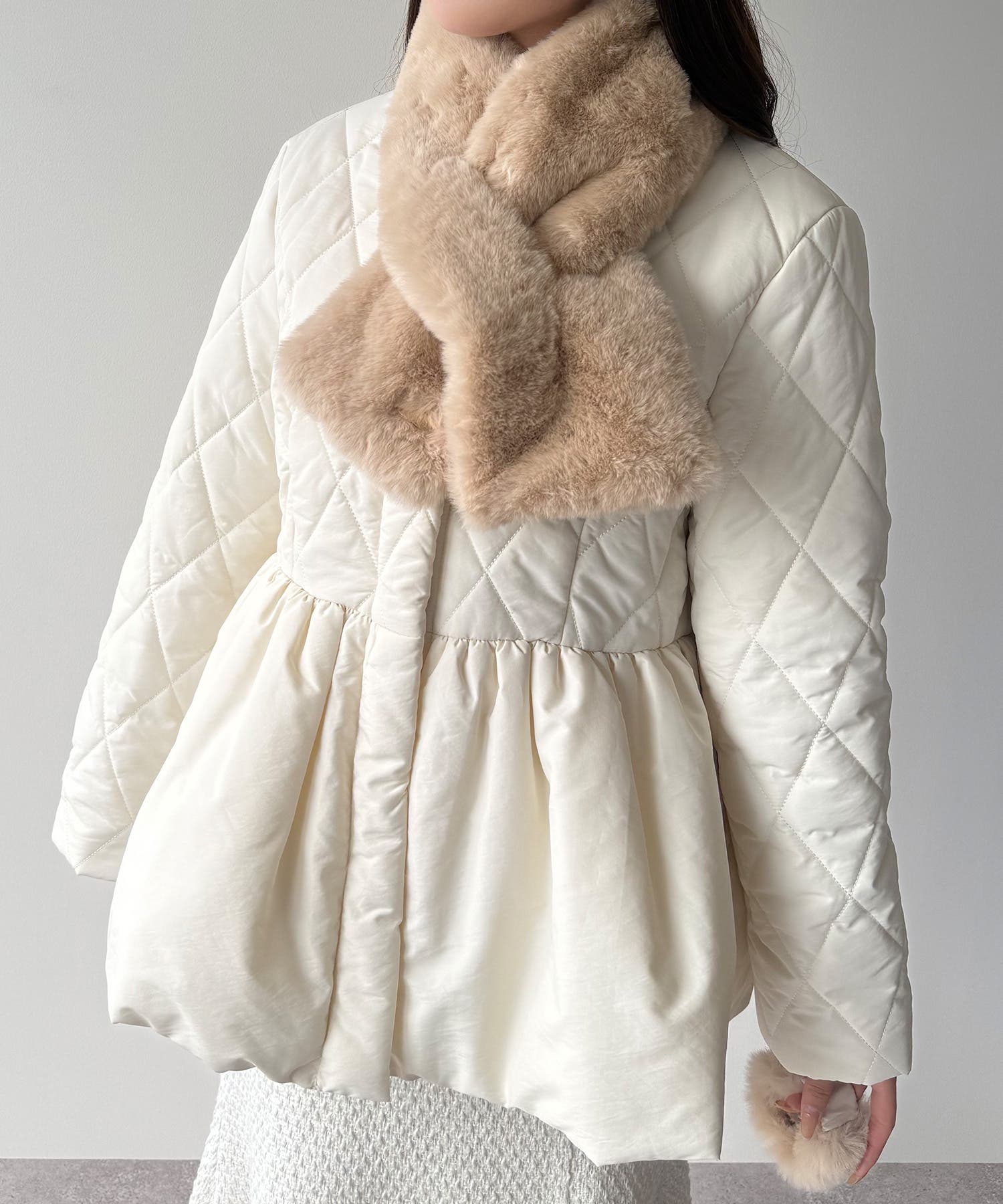 mipiarl 2WAYフェイクファーマフラー [品番：AMTW0012793]｜JUNOAH