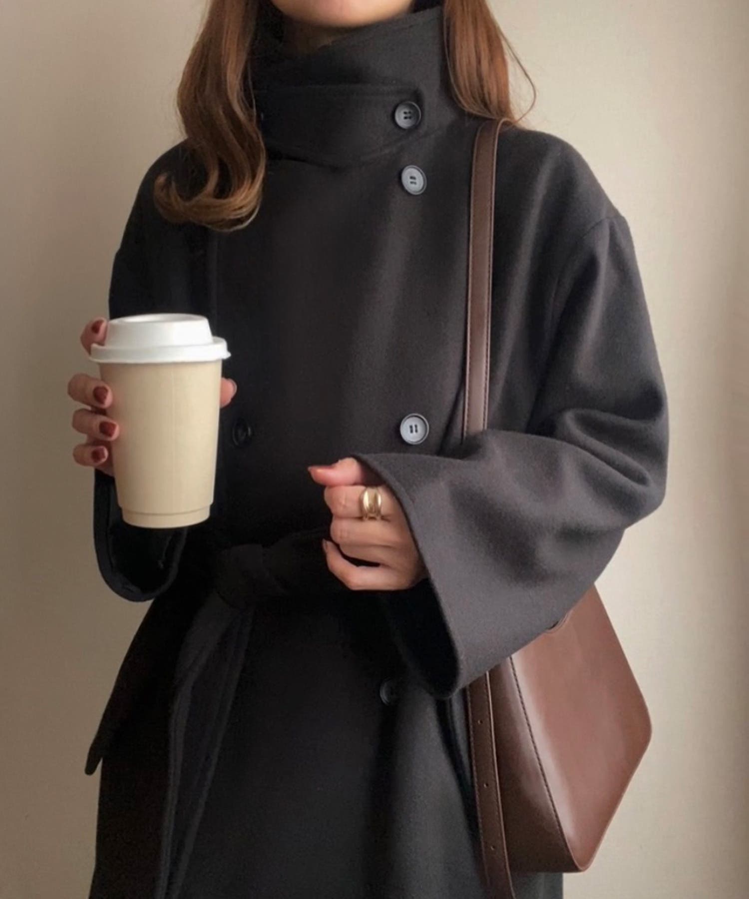 JURA ユーラ　ブラック　黒　ウール　ジャケット　コート　F2 3L 4L JURA ユーラ ブラック 黒 ウール ジャケット コート F2 3L 4L