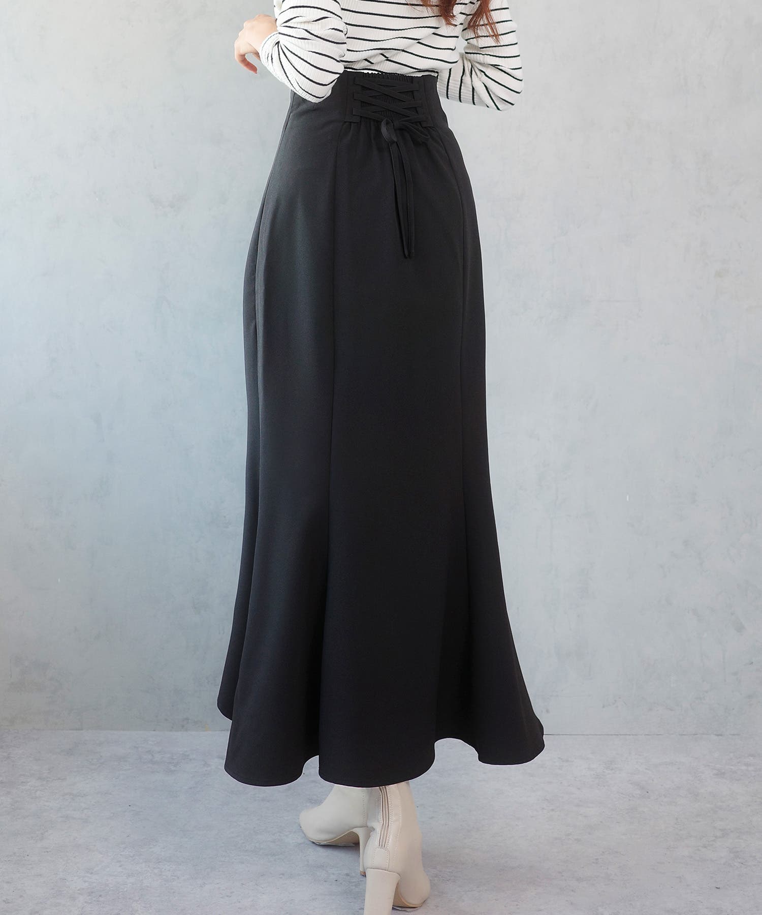 CENEA ハイウエストレースアップマーメイドスカート[品番：AMTW0011857