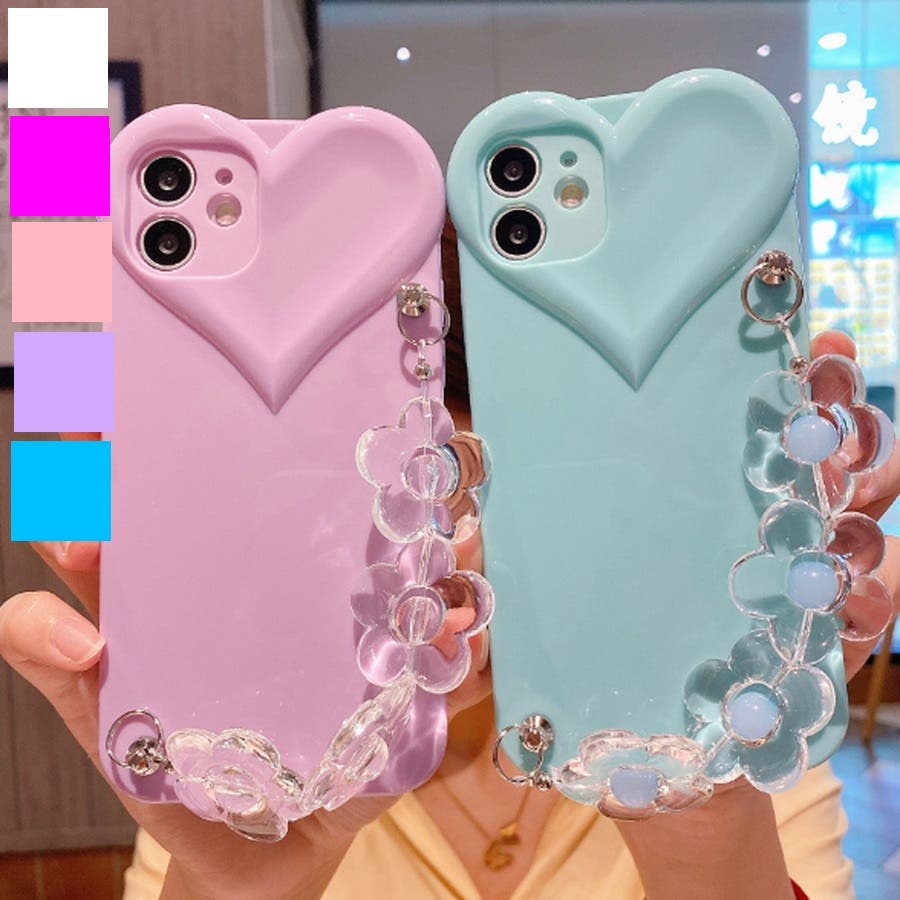 ピンク色ハートモチーフiPhone11スマホケース　未使用　送料無料　早い者勝ち 21092500120_1.jpg