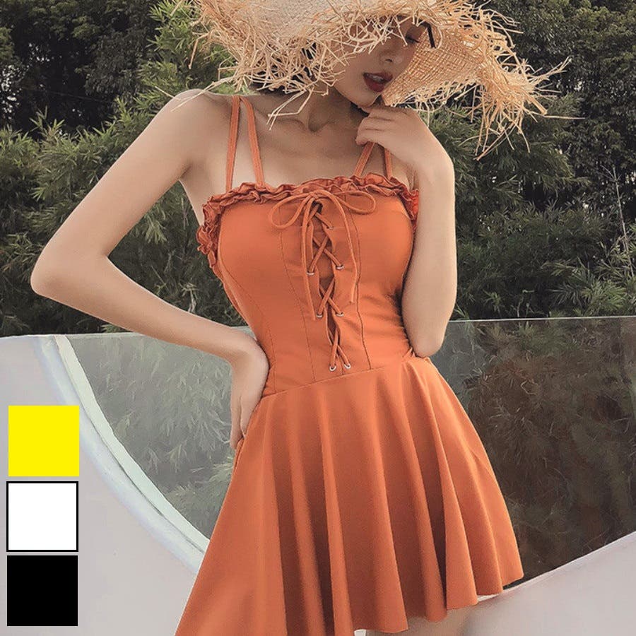 room306contemporary フリル ワンピース ビキニ セール】フリルデザインワンピース水着（水着）｜Lace Ladies