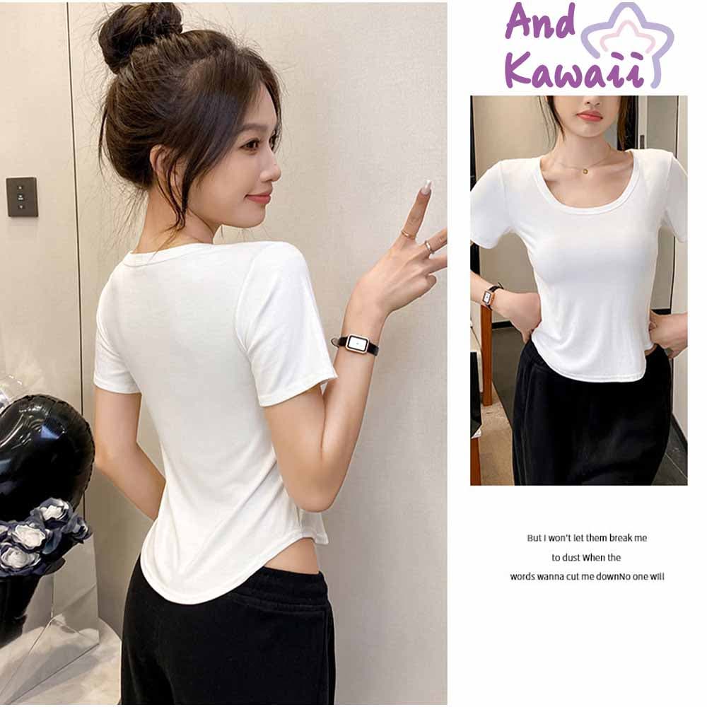 HARIKAE/Tシャツ/S/コットン/ホワイト/SS21H0263/切替 ショートワイドTシャツ | 【FOREVER 21 JAPAN】(フォーエバー