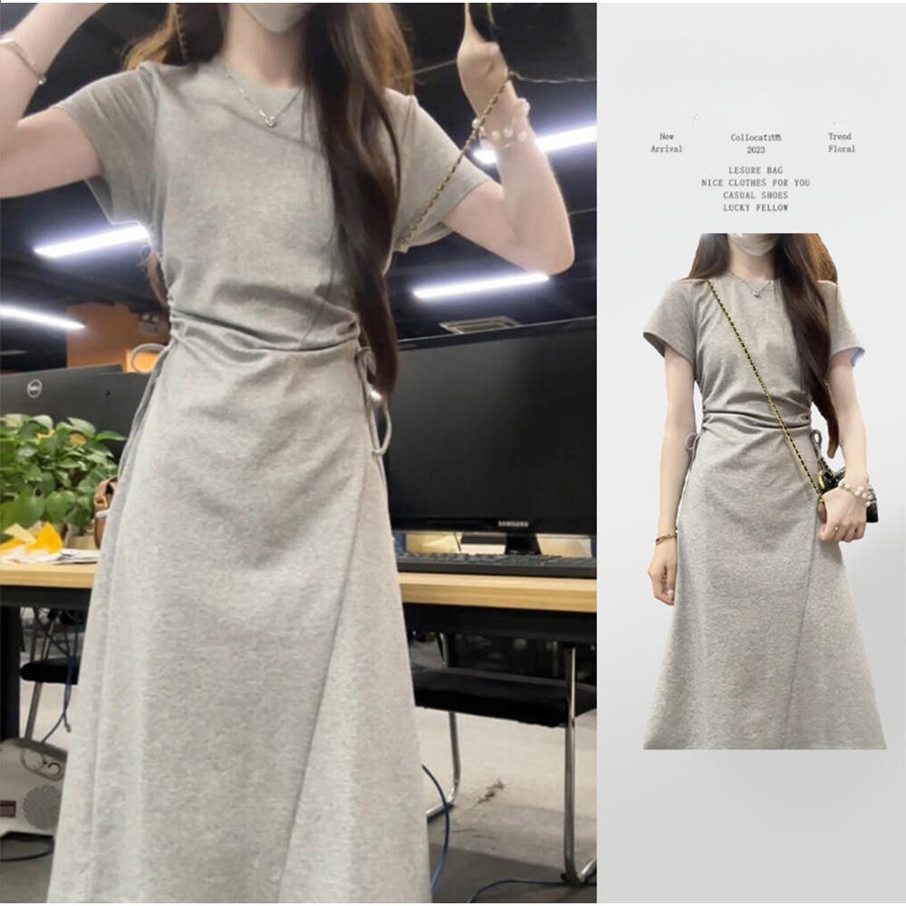 ワンピース 半袖 体型カバー カジュアル セクシー 上品 11685 ワンピース 半袖 体型カバー カジュアル セクシー 上品 11685