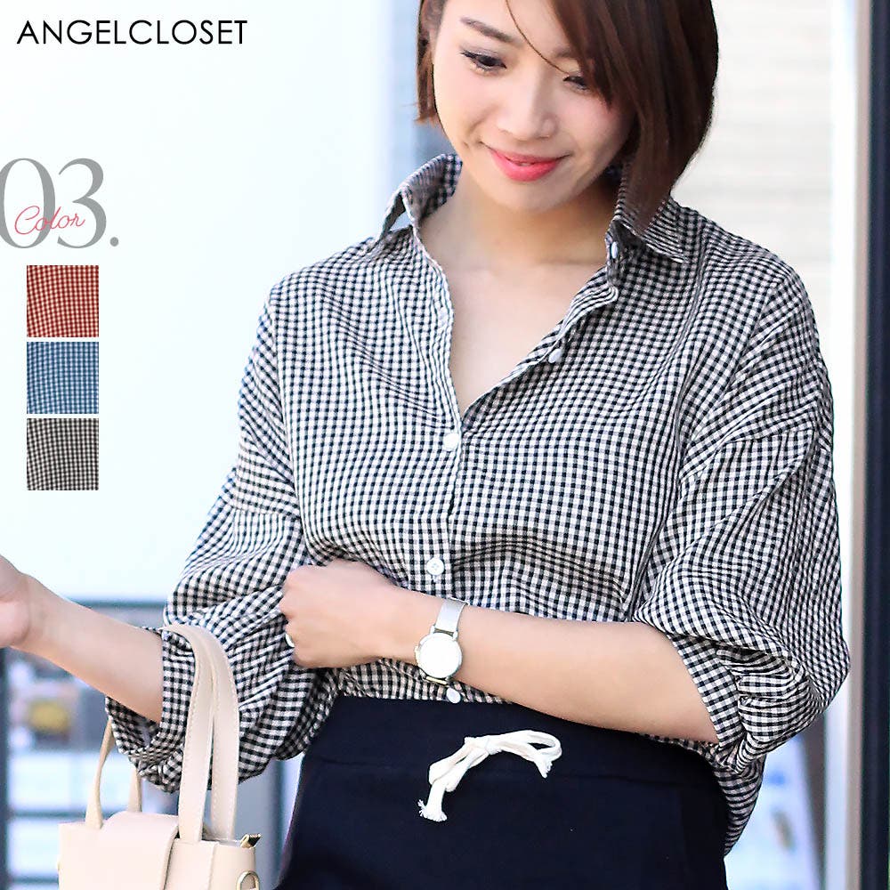 期間限定値下げ】Yoli simple blouse ギンガムチェック廃盤品