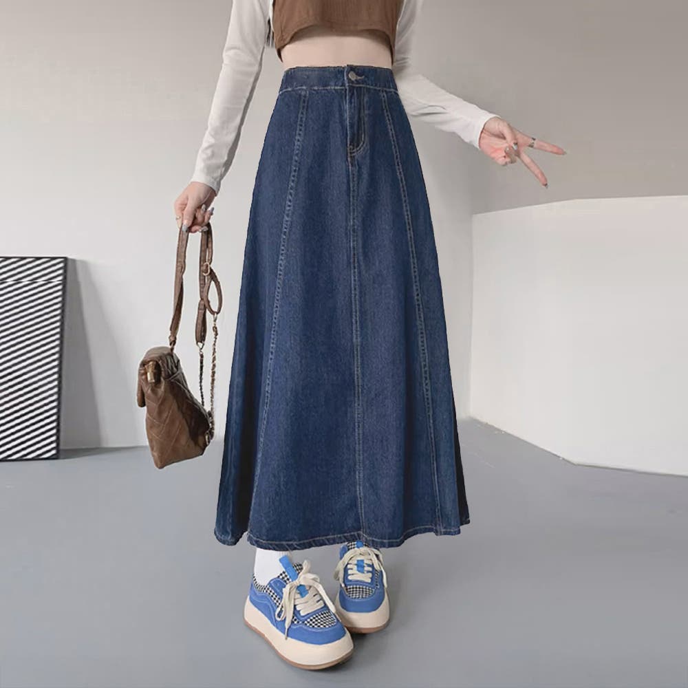 デニムスカート ロングスカート Aライン[品番：AGCW0004661]｜SUNSHINE