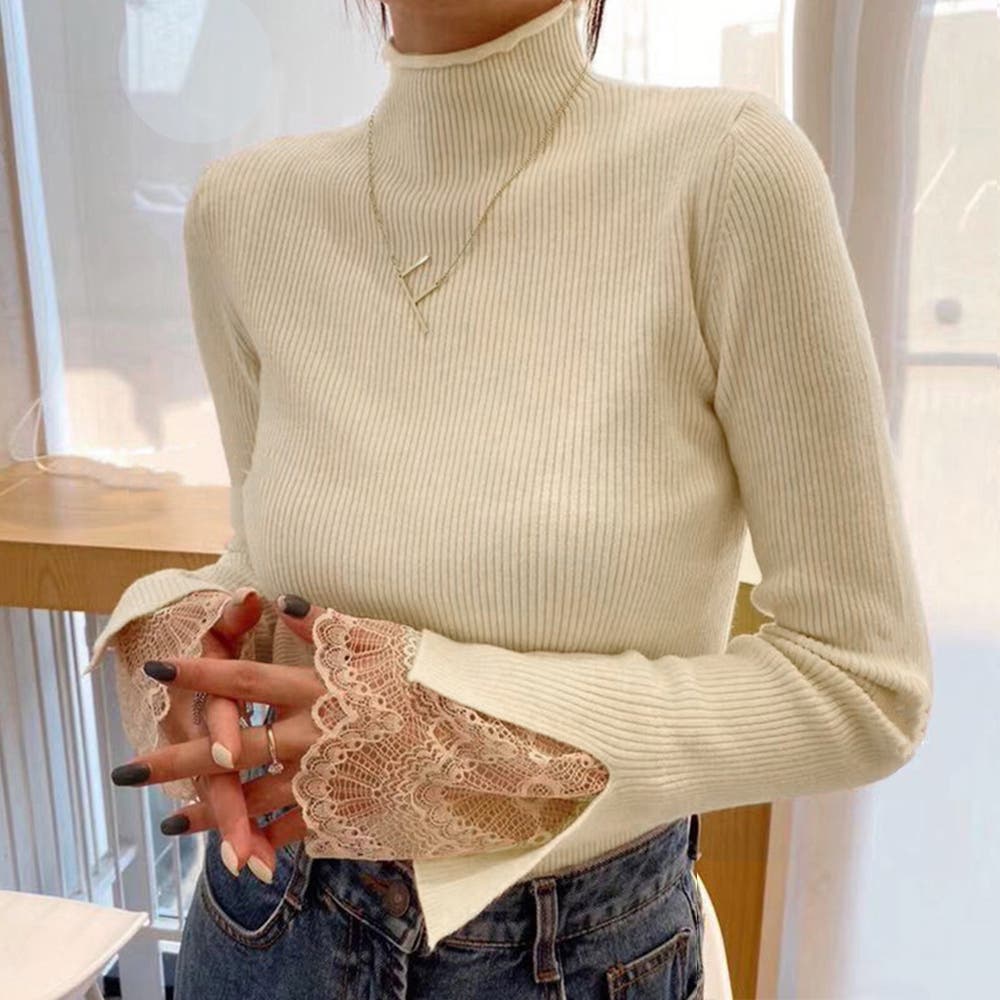 ハイネック ニットセーター レディース[品番：AGCW0001404]｜SUNSHINE