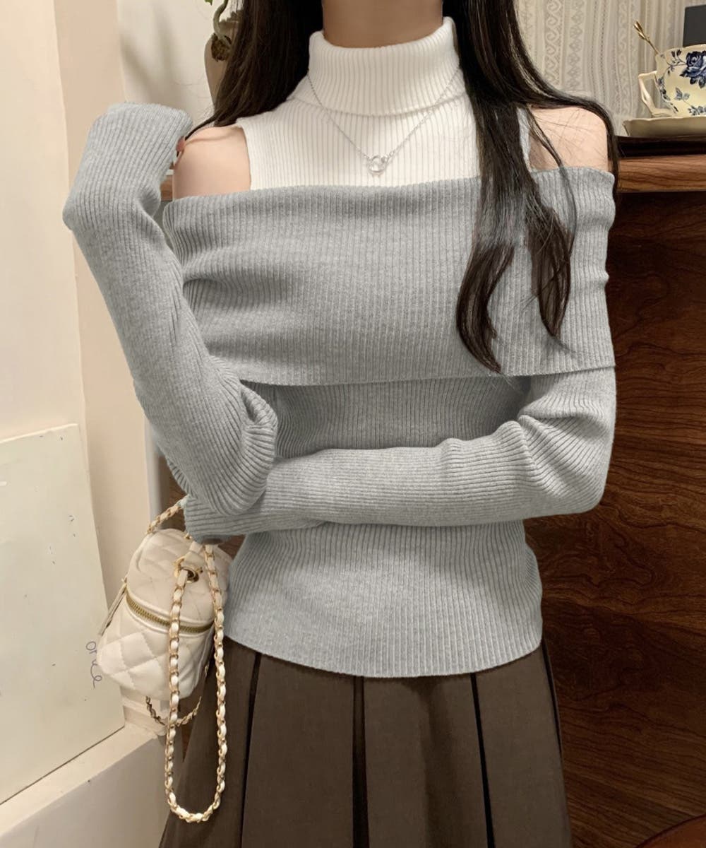 GAULTIER JEAN’S ニットワンピース タートルネック 手形タグ GAULTIER JEAN'S ニットワンピース タートルネック 手形タグ 未