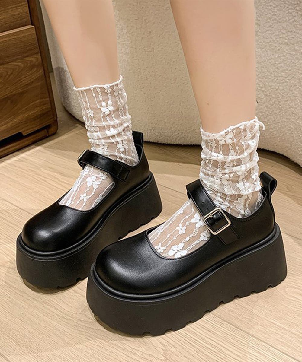 k*す様 JIHYANG チヒャン レイン対応厚底ローファー L JIHYANG