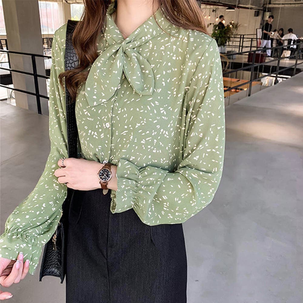シフォン シャツブラウス レディース[品番：AGCW0003763