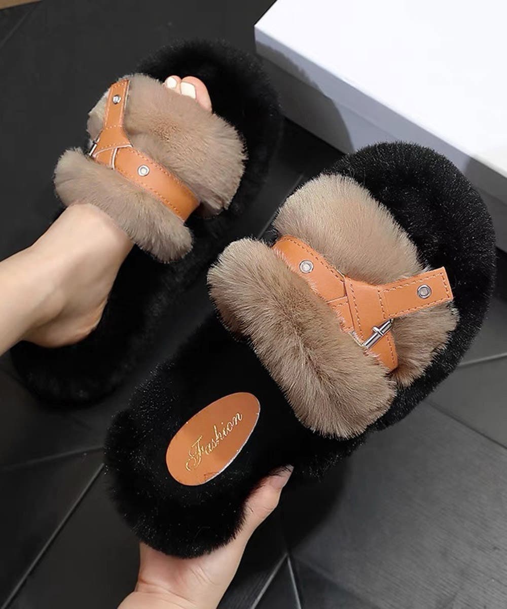 レディース ファーサンダル 厚底サンダル[品番：AGCW0006196