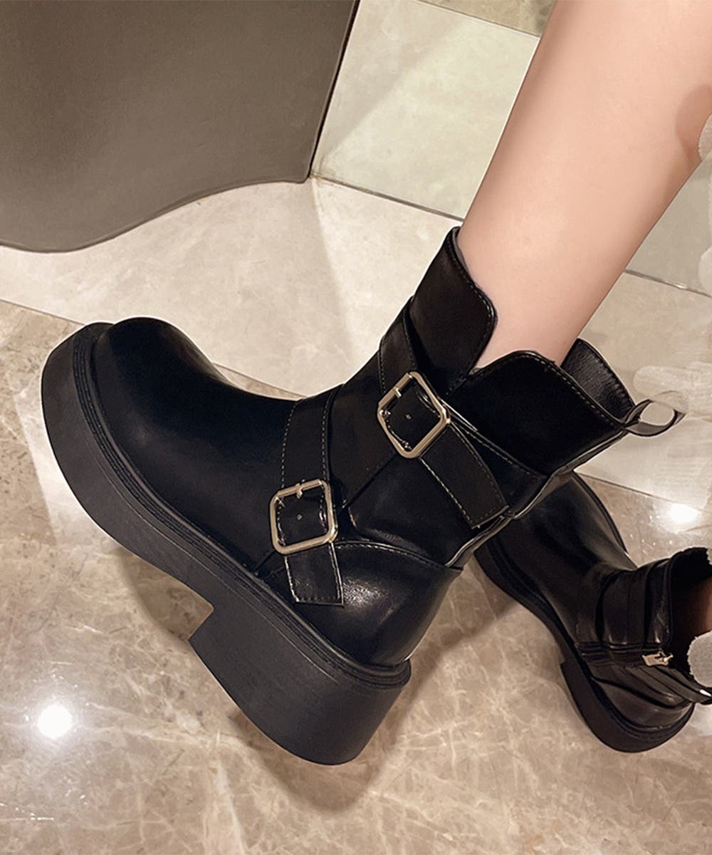 ⭐️極美品⭐️　パラブーツ　ペリゴー　エンジニアブーツ　サイドジップ　ベルト エンジニアブーツ ベルト レディース[品番：AGCW0005887]｜SUNSHINE