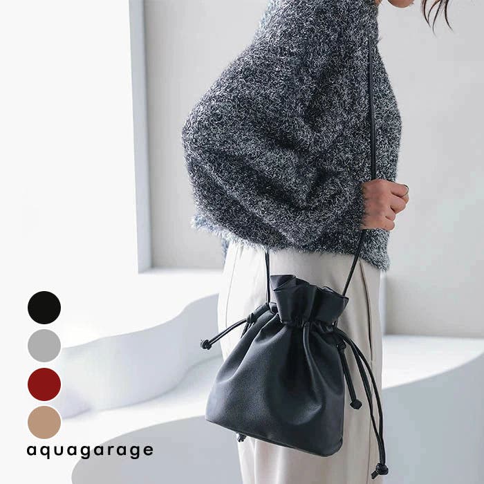 巾着2wayショルダーバッグ[品番：QU000008053]｜aquagarage（アクア