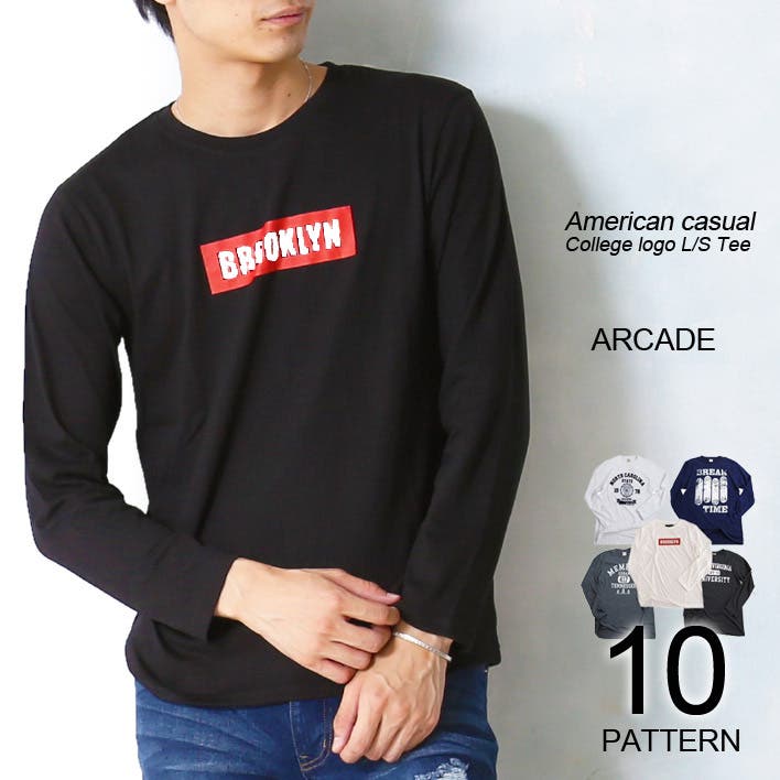 ロンT メンズ 長袖Tシャツ[品番：RQ000000427]｜ARCADE