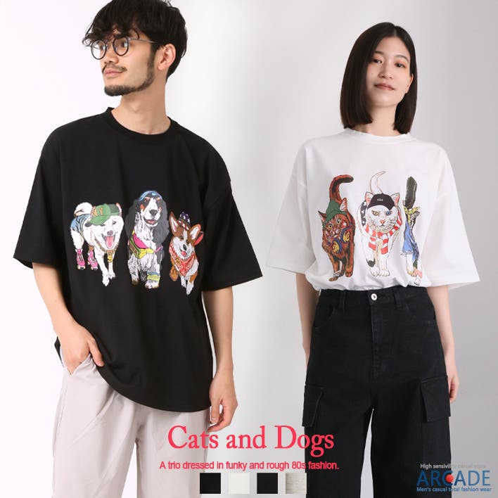 Tシャツ メンズ 半袖Tシャツ[品番：RQ000009490]｜ARCADE（アーケード
