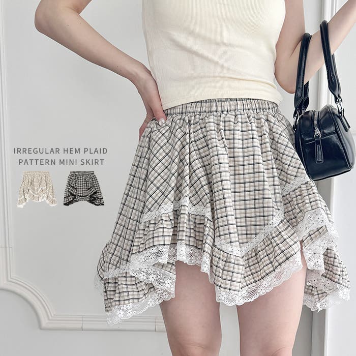 イレヘムチェックレースミニスカパン[品番：OUTW0000446]｜Outfitter