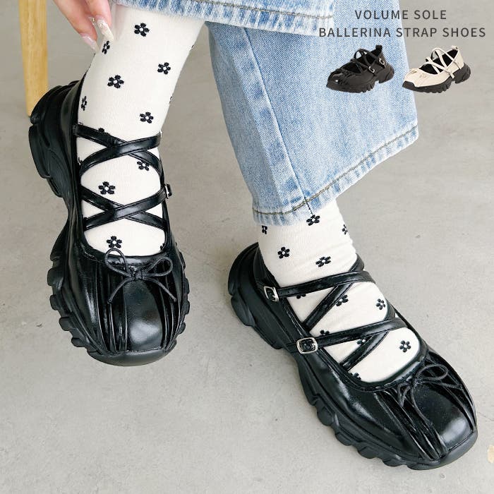 パンプス キラキラ バレエシューズ[品番：II000012325